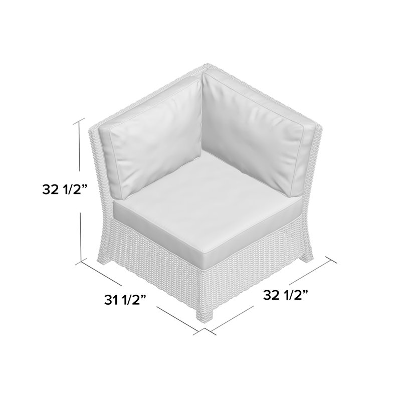 Wade Logan® Mosier Patio Corner Chair with Cushions & Reviews Wayfair